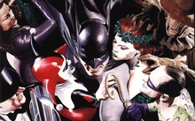batman dc comics harley quinn poison ivy alex ross the riddler the penguin scarecrow comic characte Wallpaper
